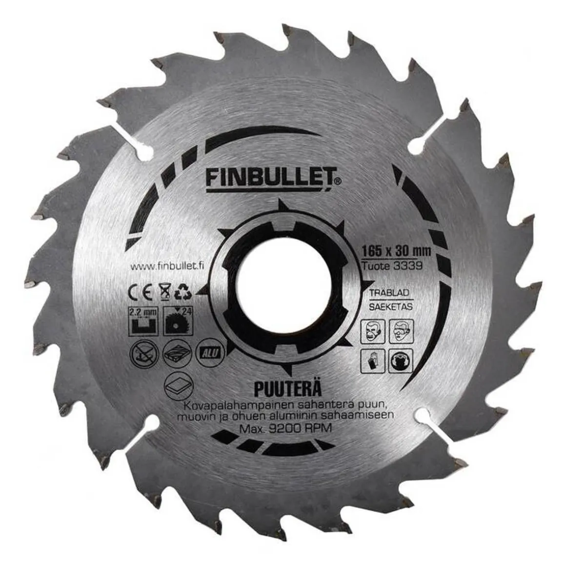 FINBULLET PYÖRÖSAHANTERÄ 165X30X2,2MM 24T