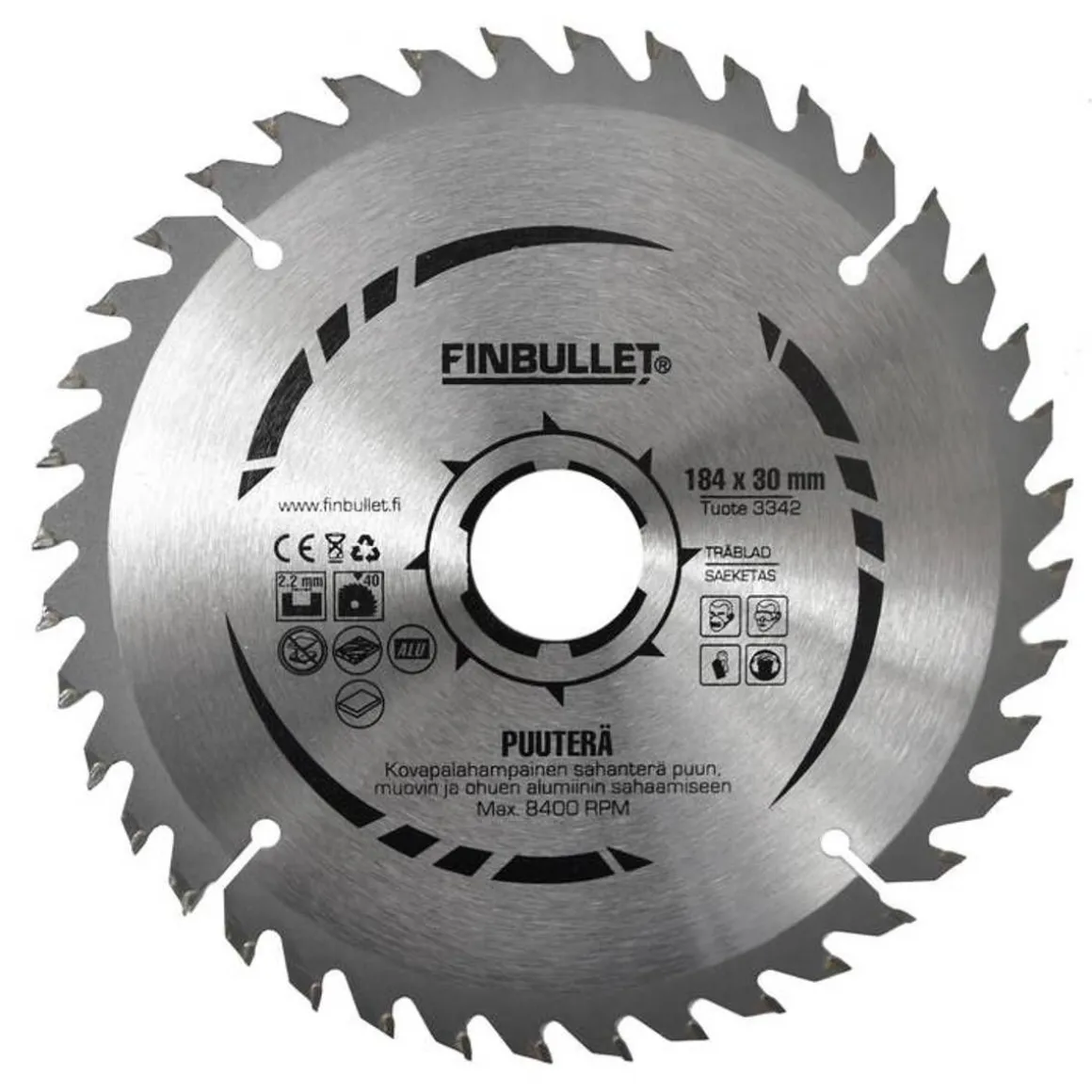 FINBULLET PYÖRÖSAHANTERÄ 184X30X2,2 MM 40T