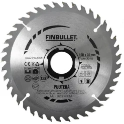 FINBULLET PYÖRÖSAHANTERÄ 165X30X2,2 MM 40T