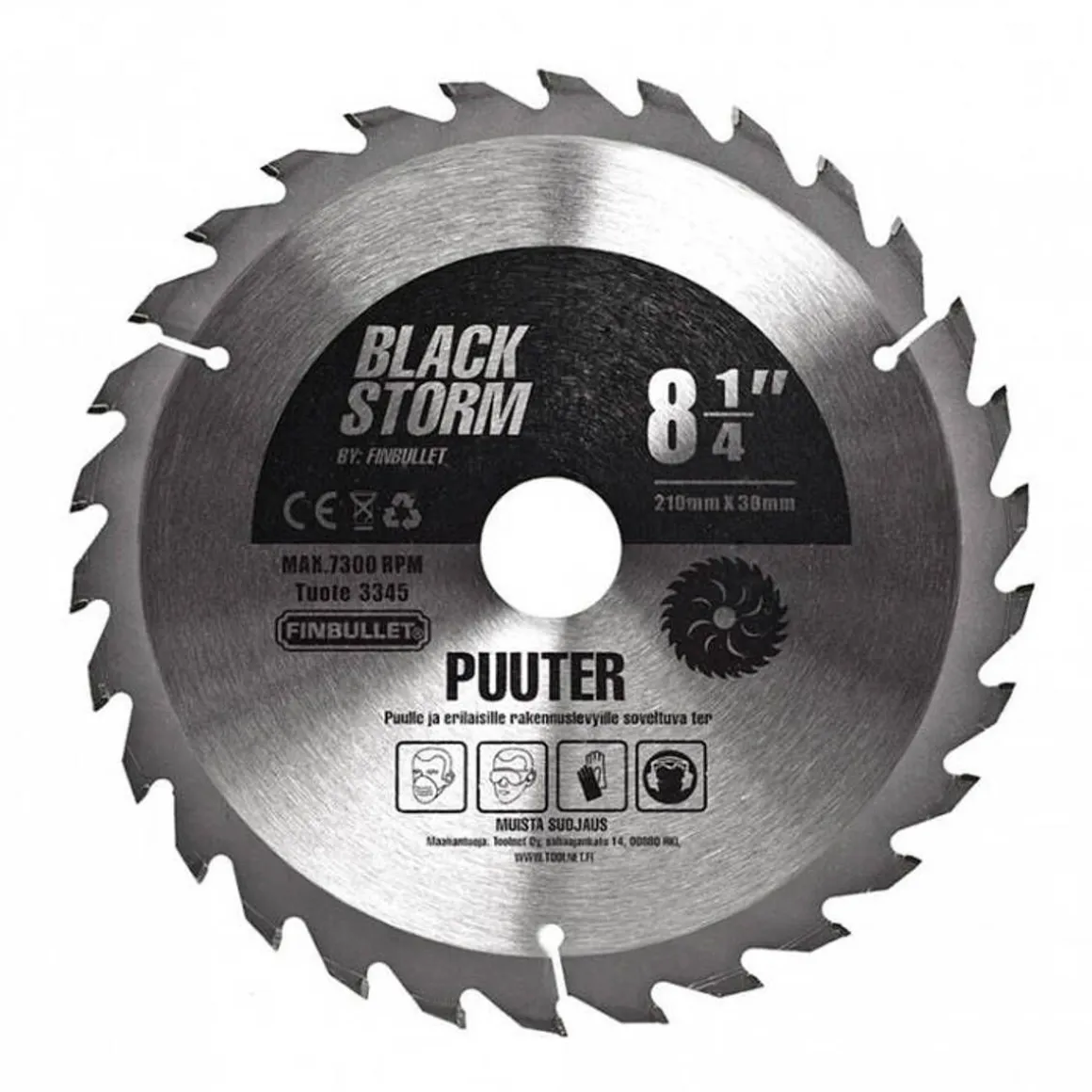 FINBULLET PYÖRÖSAHANTERÄ 210X30X2,2 MM 30T