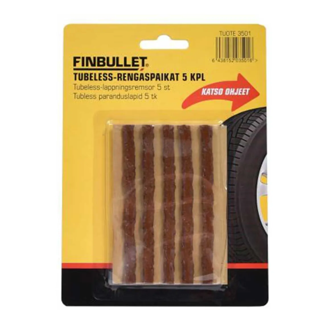FINBULLET TUBELESS RENGASPAIKAT 5 KPL