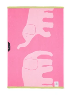FINLAYSON KÄSIPYYHE ELEFANTTI VAPAA 50X70CM PINKKI/VIHREÄ