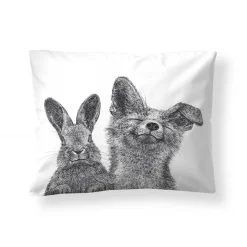 FINLAYSON TYYNYLIINA VILLIPEDOT MUSTA/VALK. 50X60CM GOTS