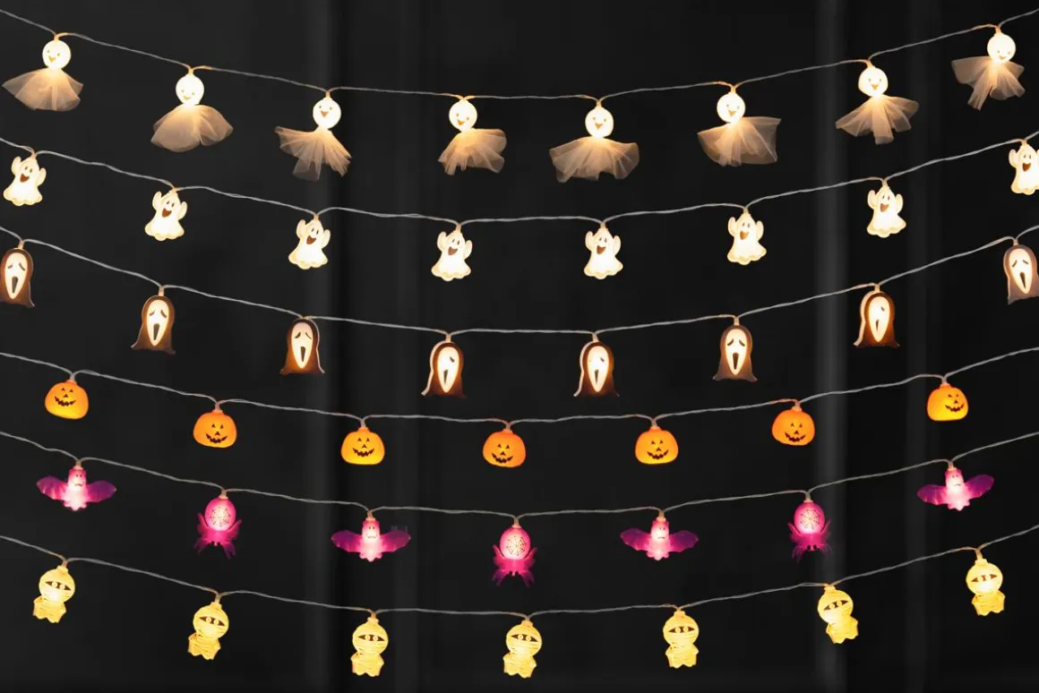 FINNLUMOR HALLOWEEN LED VALOKETJUT 6 ERILAISTA