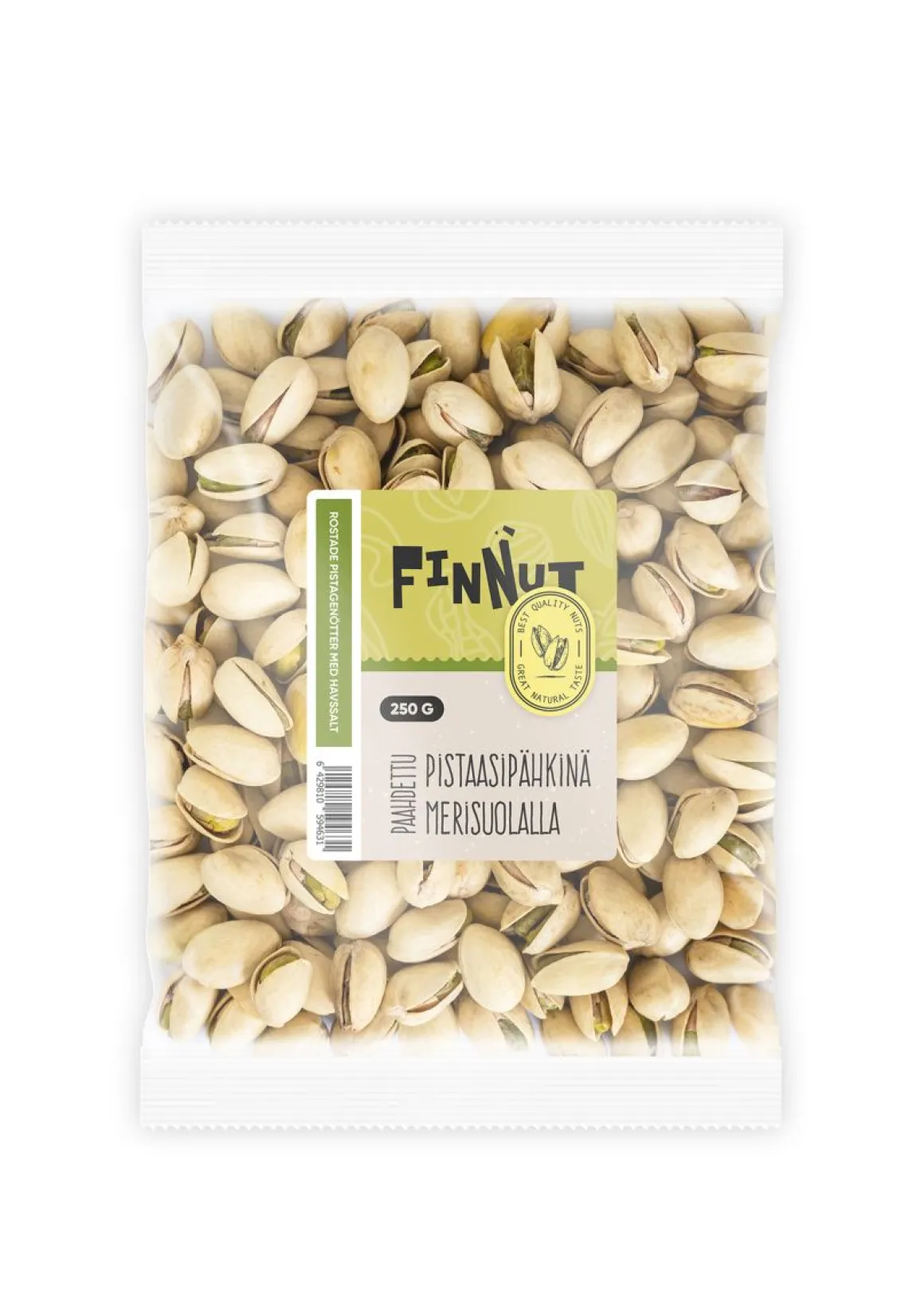 FINNUT PAAHDETTU PISTAASIPÄHKINÄ MERISUOLALLA 250 G
