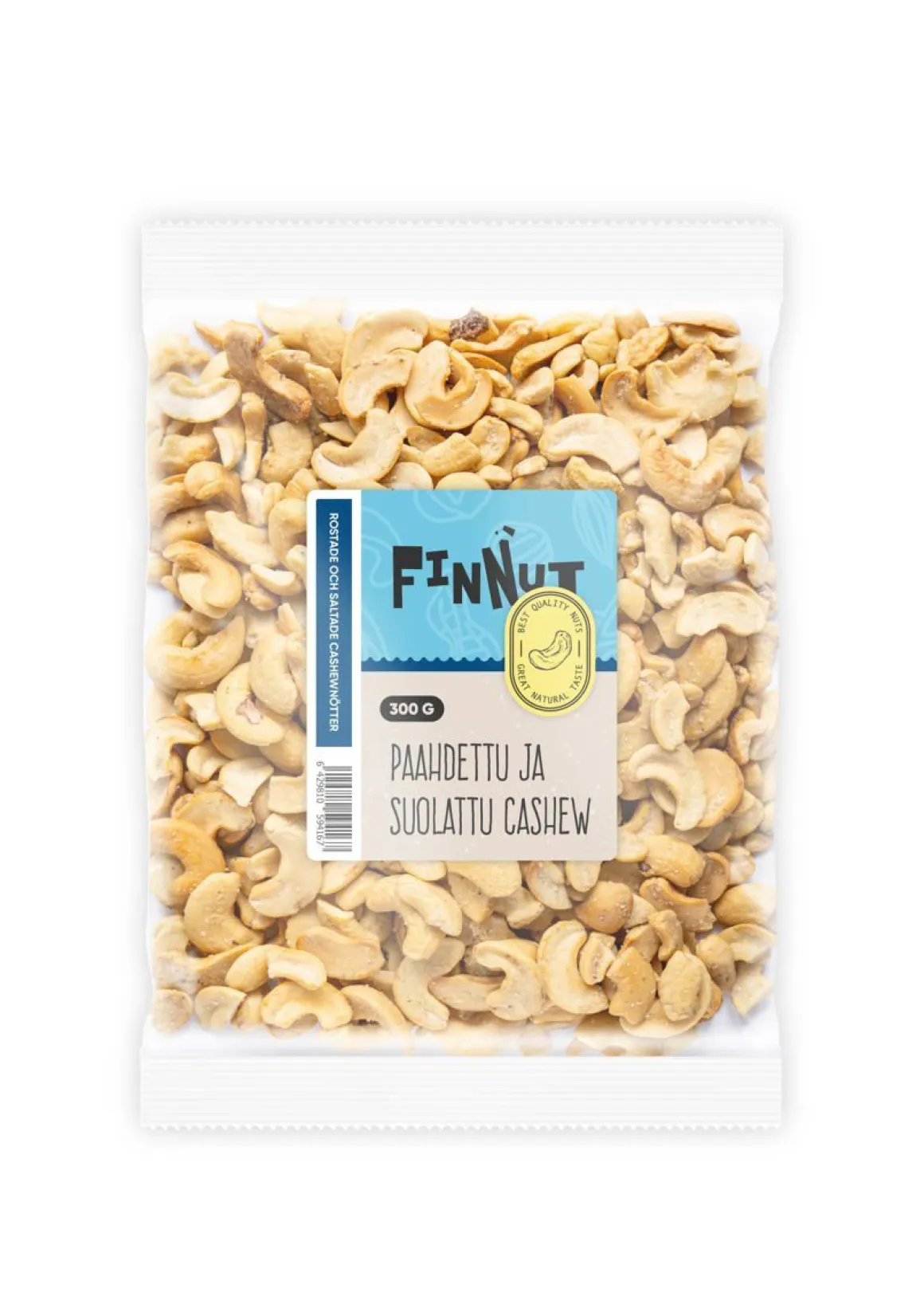 FINNUT PAHDETTU JA SUOLATTU CASHEW 300 G