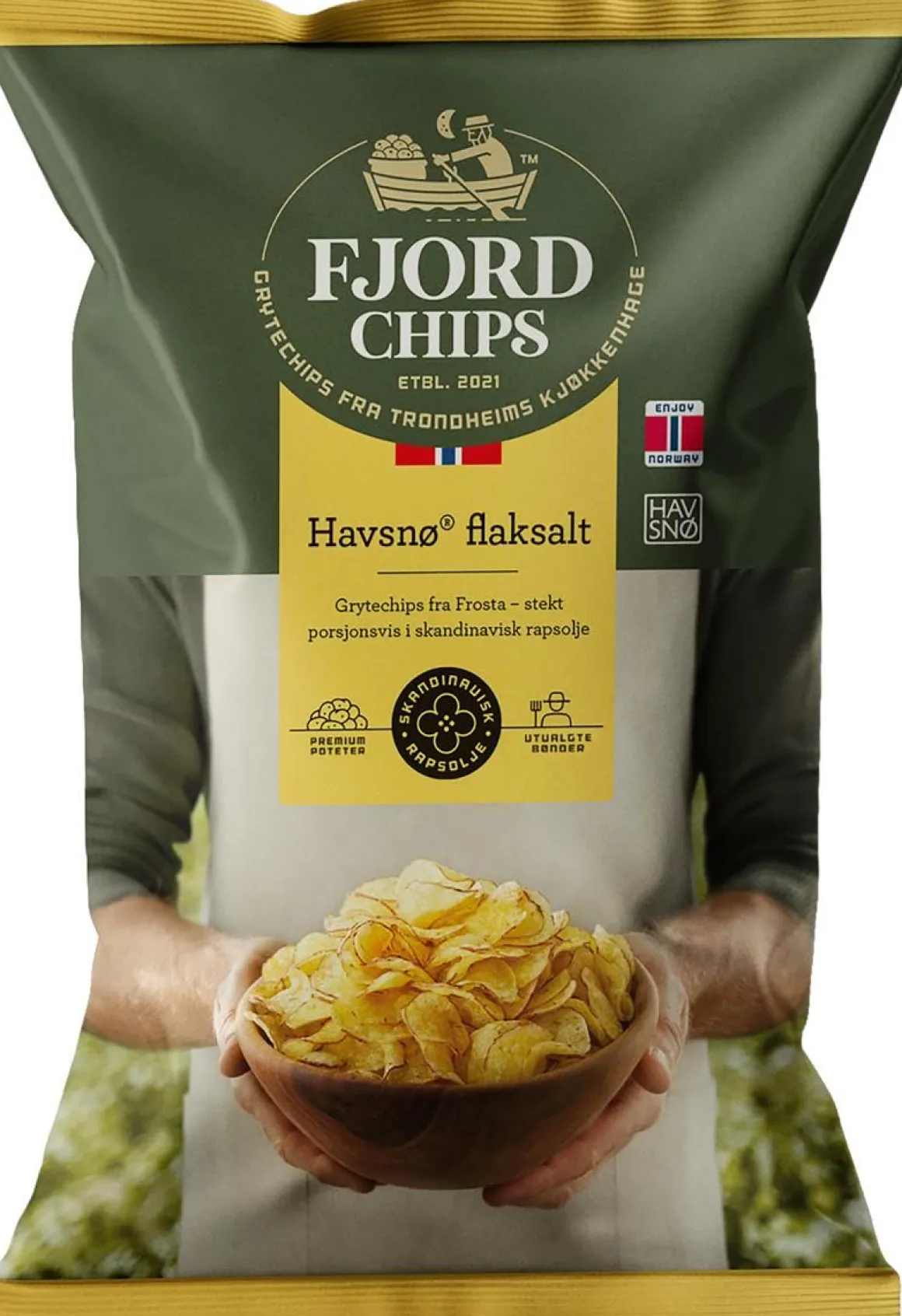 FJORDCHIPS PERUNALASTUT HAVSNØ-MERISUOLALLA 150 G