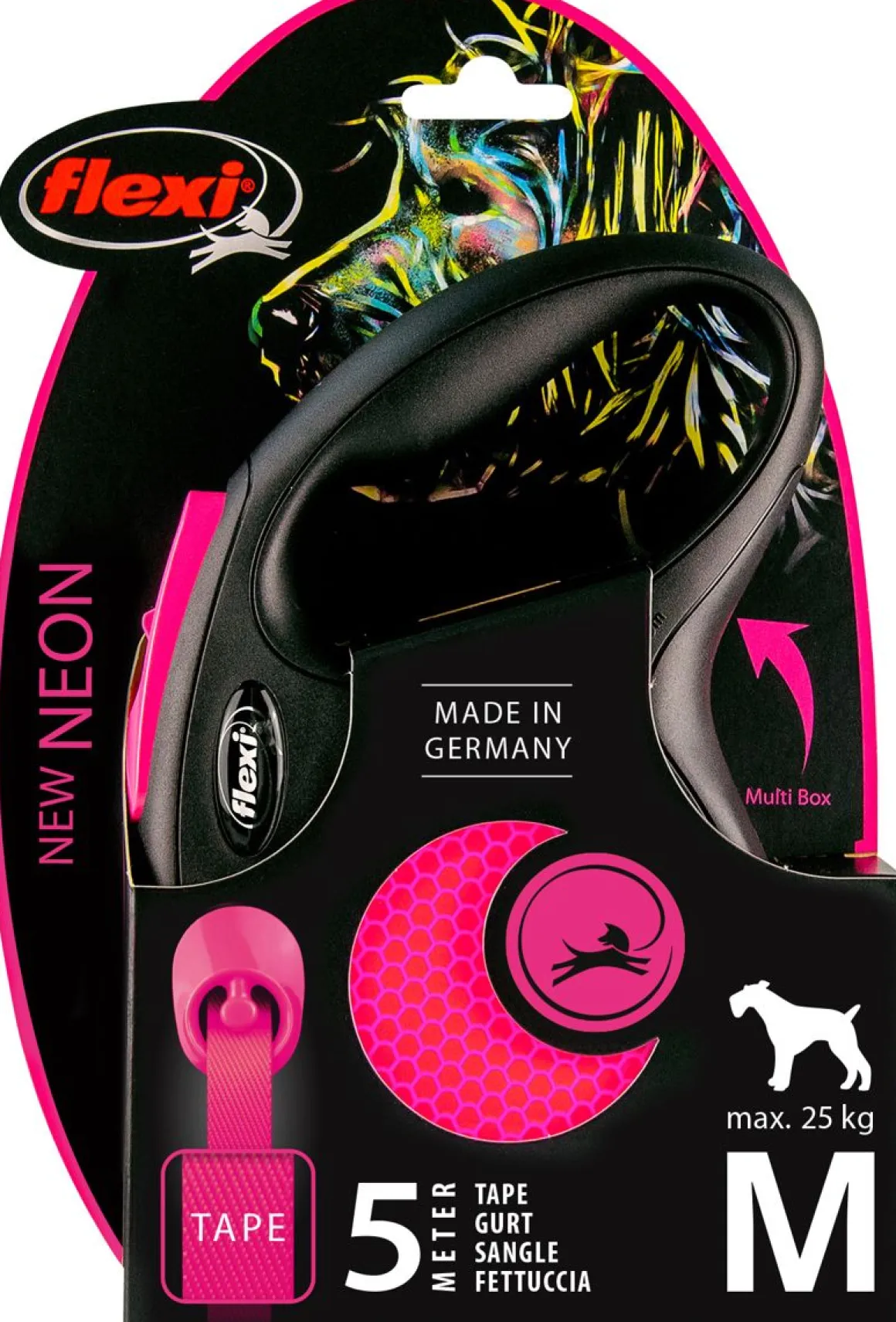 FLEXI NEW NEON PINKKI M/25KG 5M NAUHA