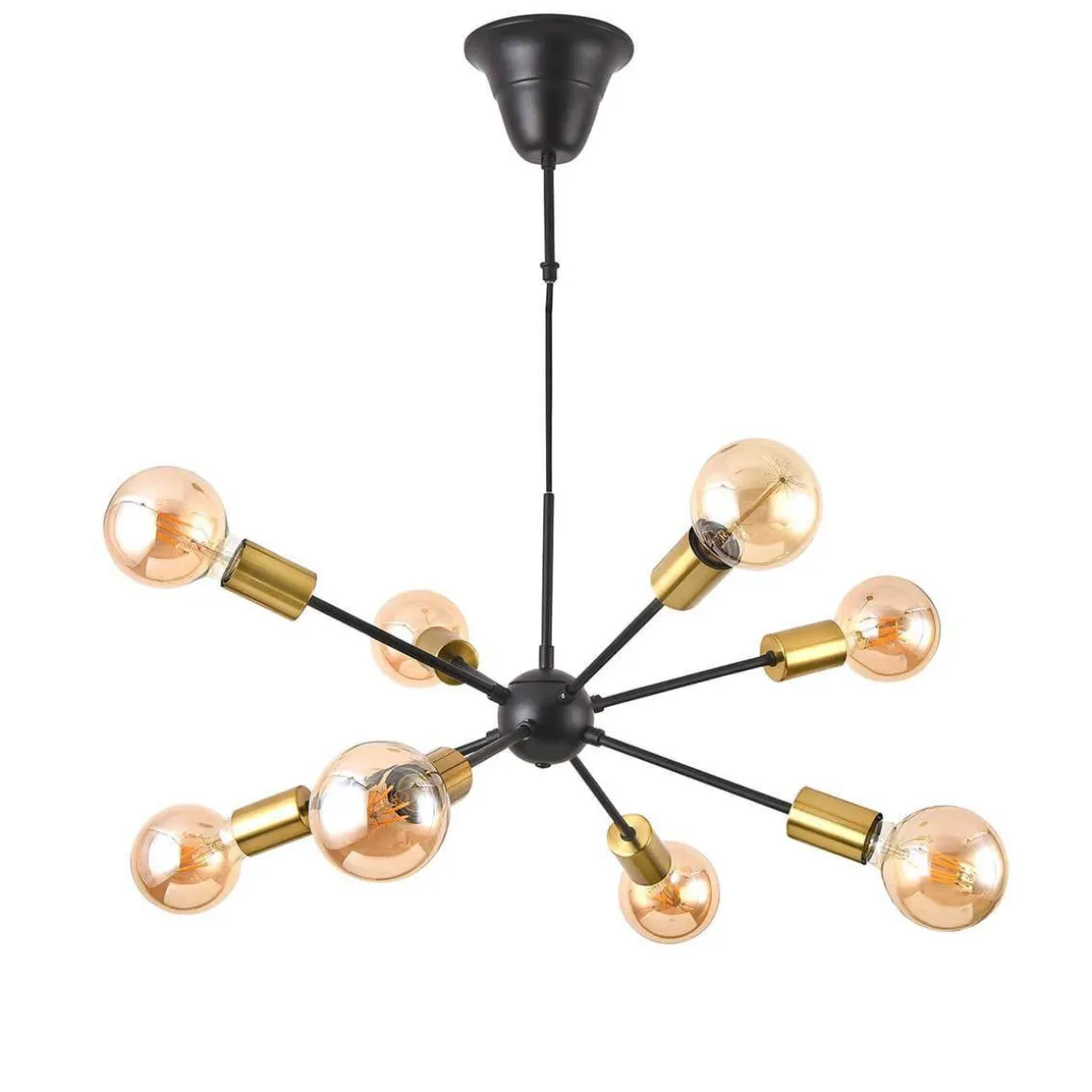 FOCUSLIGHT RIIPPUVALAISIN MADELYN 56CM MUSTA/KULTA