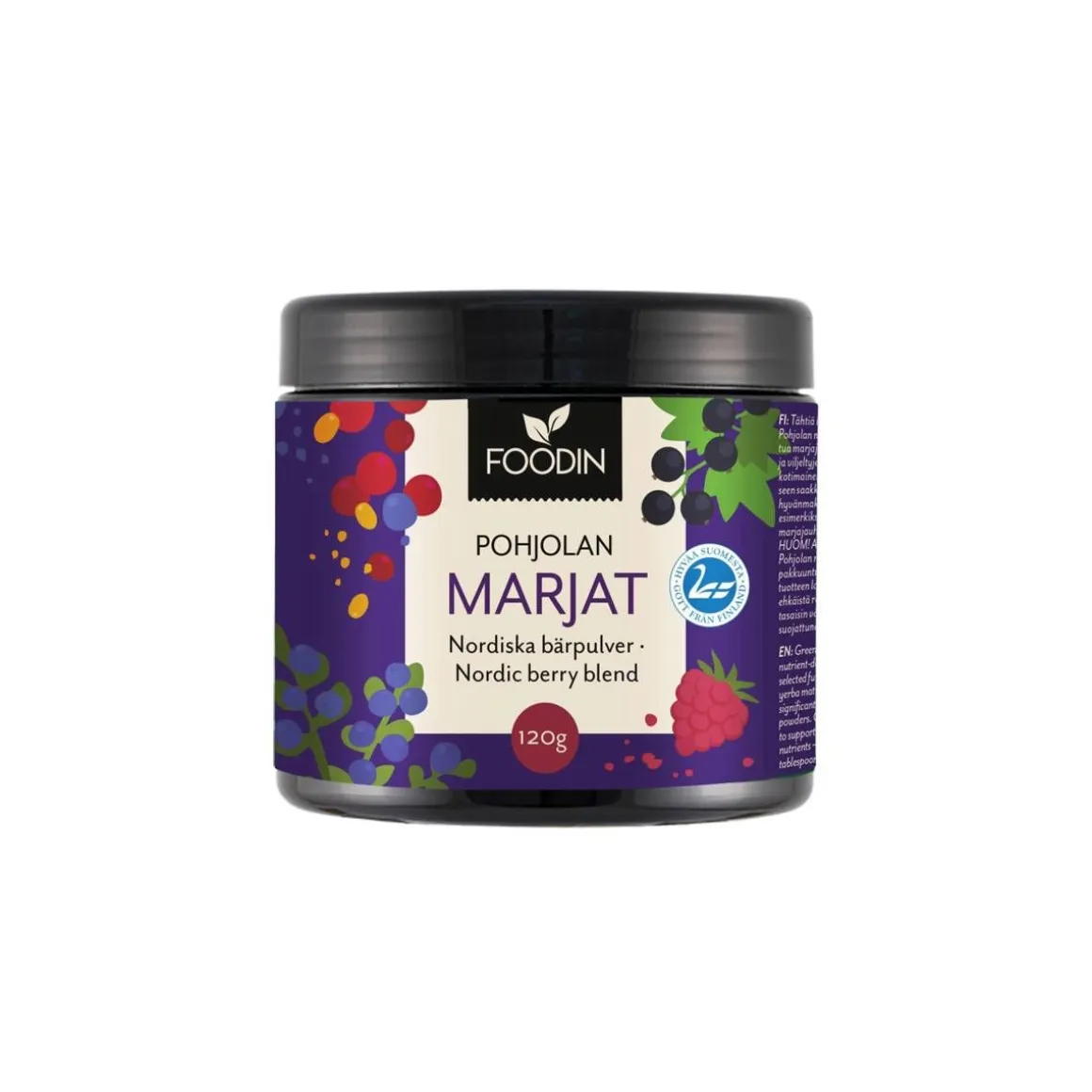 FOODIN POHJOLAN MARJAT KOTIMAINEN MARJAJAUHESEKOITUS 120 G