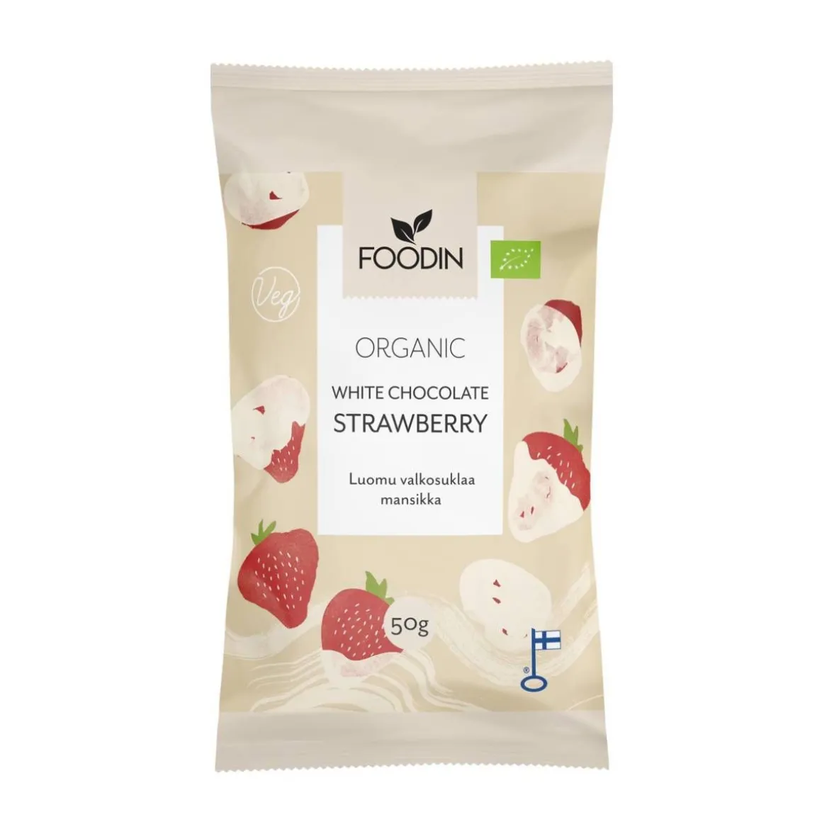 FOODIN VALKOSUKLAAMANSIKKA LUOMU 50 G