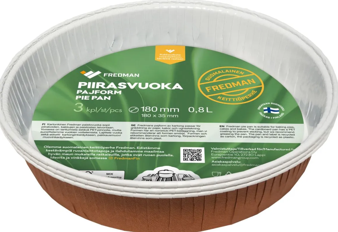 FREDMAN PIIRASVUOKA 0,8 L PYÖREÄ KARTONKIA