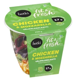 FRESH HETKI FIT & FRESH VÄLIPALASALAATTI CHICKEN & MOZZAREL