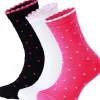 FRIENDS TYTTÖJEN SUKAT 3-PACK 28-30 PILKULLINEN LILA/HARMAA/MUS