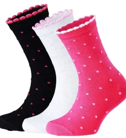 FRIENDS TYTTÖJEN SUKAT 3-PACK 28-30 PILKULLINEN LILA/HARMAA/MUS