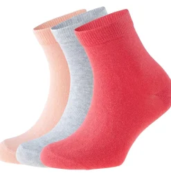 FRIENDS LASTEN SUKAT 3-PACK 25-27 V.PUNAINEN/HARMAA/PERSIKKA