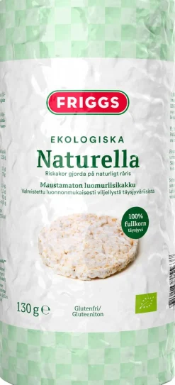 FRIGGS RIISIKAKKU SUOLATON LUOMU 130 G
