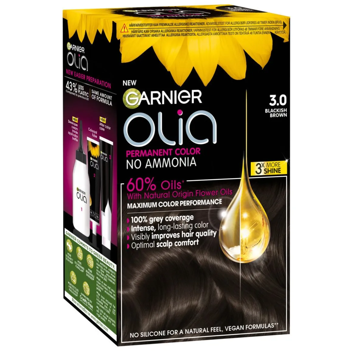 GARNIER OLIA 3.0 SOFT BLACK KESTOVÄRI