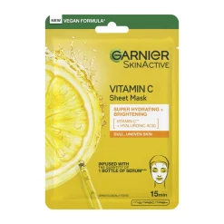 GARNIER SKINACTIVE VITAMIN C SHEET MASK SUPER HYDRATING + BRIGH 28 G