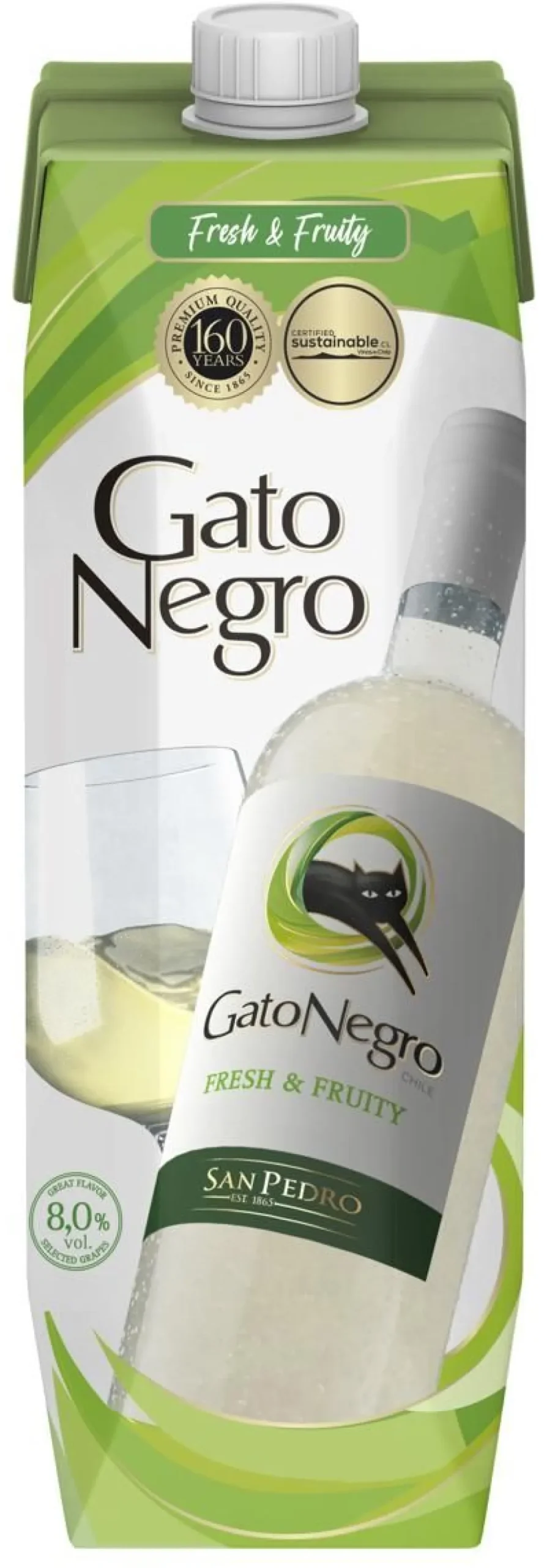 GATO NEGRO SMOOTH BLANCO 8% TETRA 1L