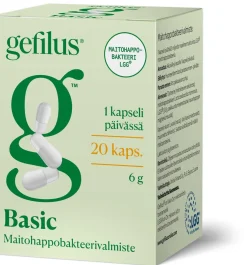 GEFILUS BASIC MAITOHAPPO- BAKTEERIKAPSELI 20 KPL