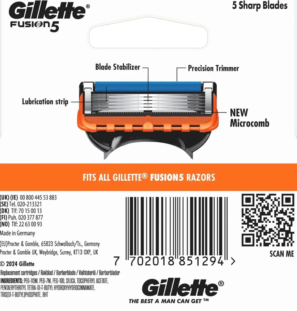 GILLETTE FUSION 4 CT