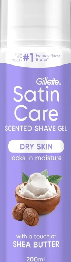 GILLETTE IHOKARVANAJOGEELI SATIN CARE SHEA BUTTER SILK KUIVALLE 200