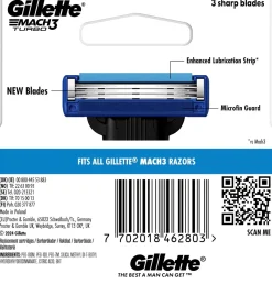 GILLETTE MACH3 TURBO 5 KPL TERÄPAKKAUS 5 KPL