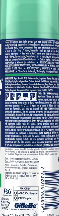 GILLETTE SERIES SOOTHING SENSITIVE PARRANAJOGEELI 200 ML