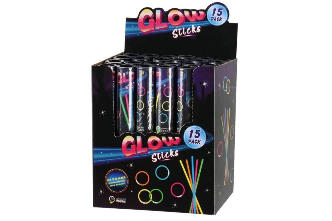 GLOW VALOTIKKU PIMEÄSSÄ HOHTAVA 15 KPL