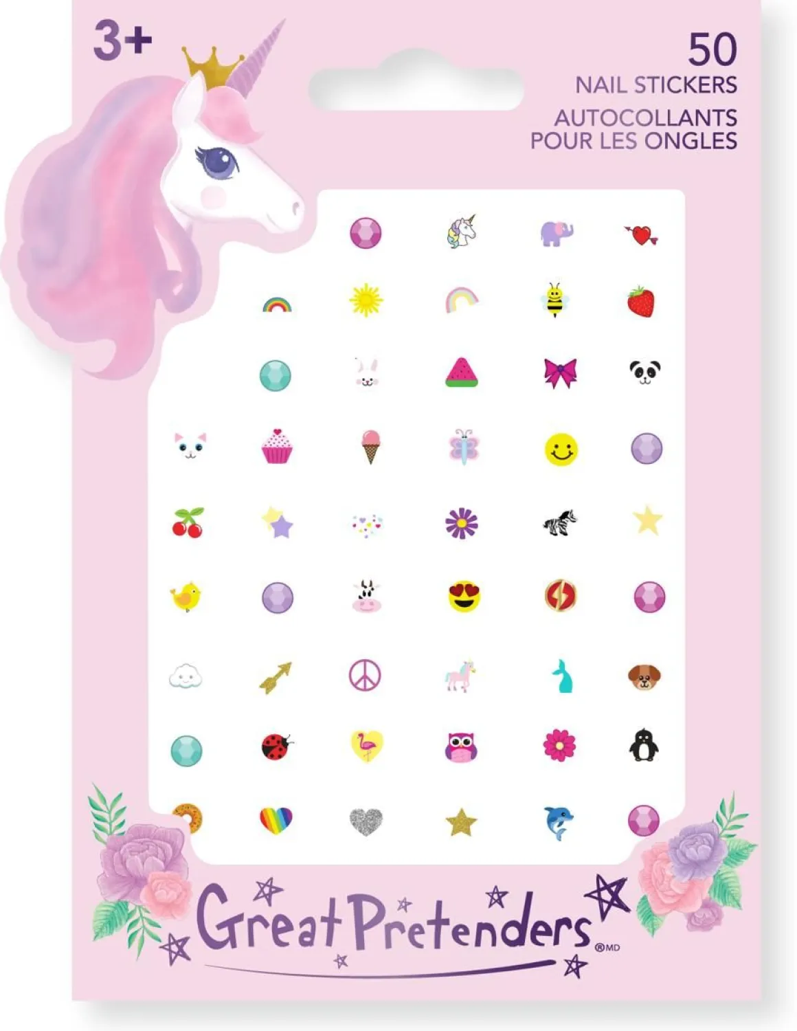 GP UNICORN NAIL STICKERS 50 PCS
