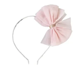 GP  WHOA BOW HEADBAND, PINK/GREY