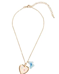 GREAT PRETENDERS BUTTERFLY HEART LOCKET NECKLACE