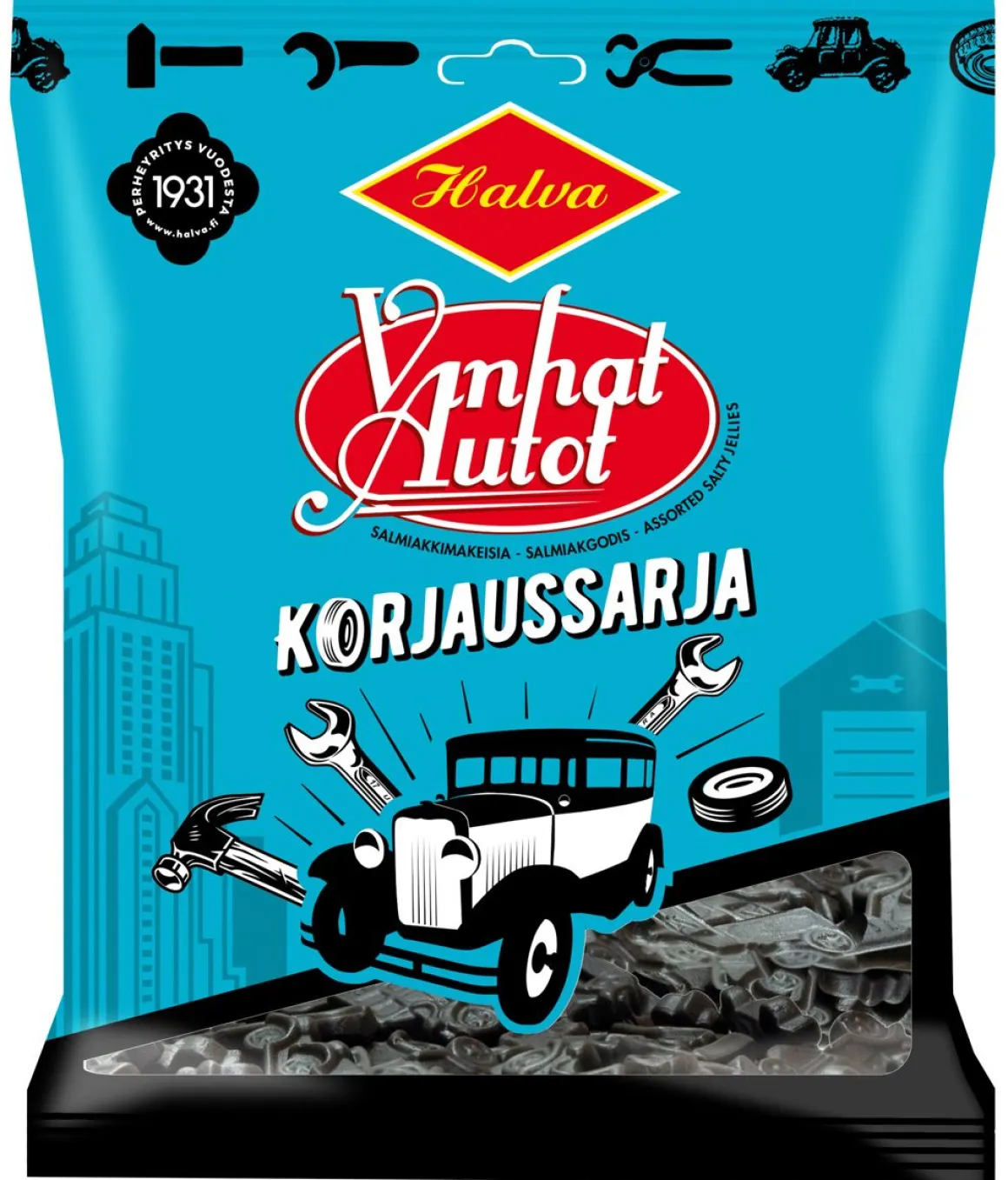 HALVA VANHAT AUTOT KORJAUSSARJA SALMIAKKI 120 G