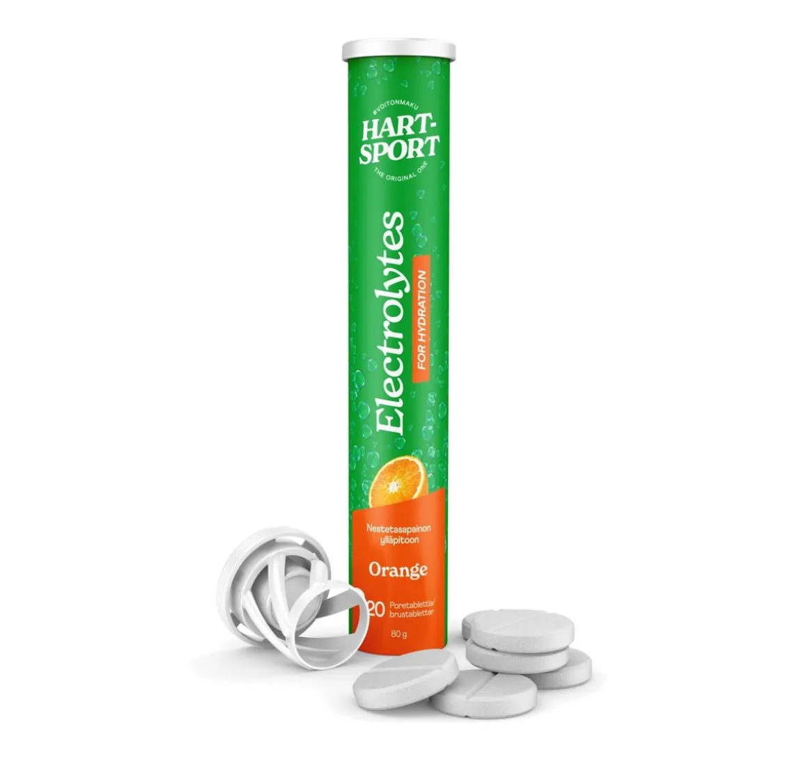 HART-SPORT ELECTROLYTES PORETABLETTI APPELSIINI 20 KPL