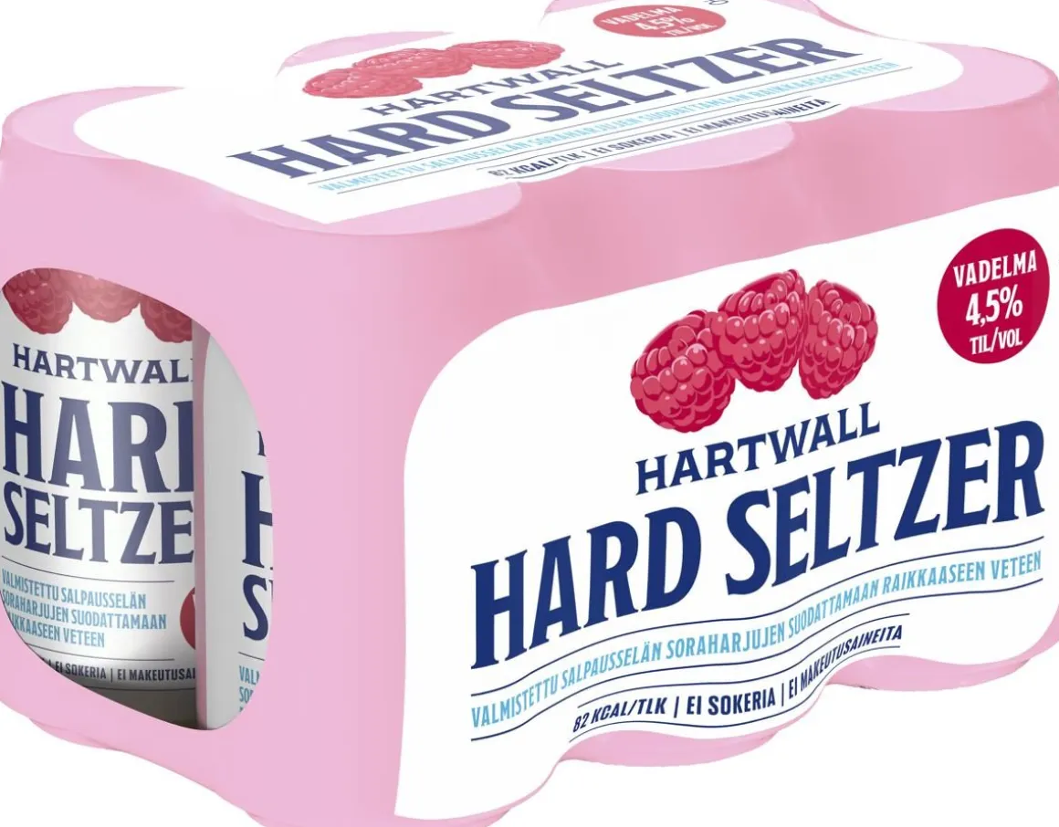 HARTWALL HARD SELTZER 4,5% VADELMA 0,33 TLK 6-PACK 1,98 L