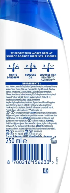 HEAD&SHOULDERS CLASSIC CLEAN SHAMPOO 250 ML