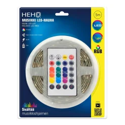 HEHQ LED VALONAUHA 5M RGB MUSIC 12V 22W