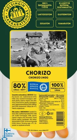 HELSINGIN MAKKARATEHDAS CHORIZO 240 G