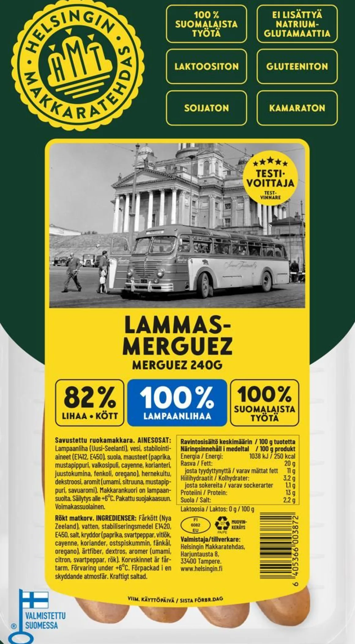 HELSINGIN MAKKARATEHDAS LAMMASMERQUEZ 240 G
