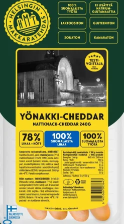 HELSINGIN MAKKARATEHDAS YÖNAKKI CHEDDAR 240 G