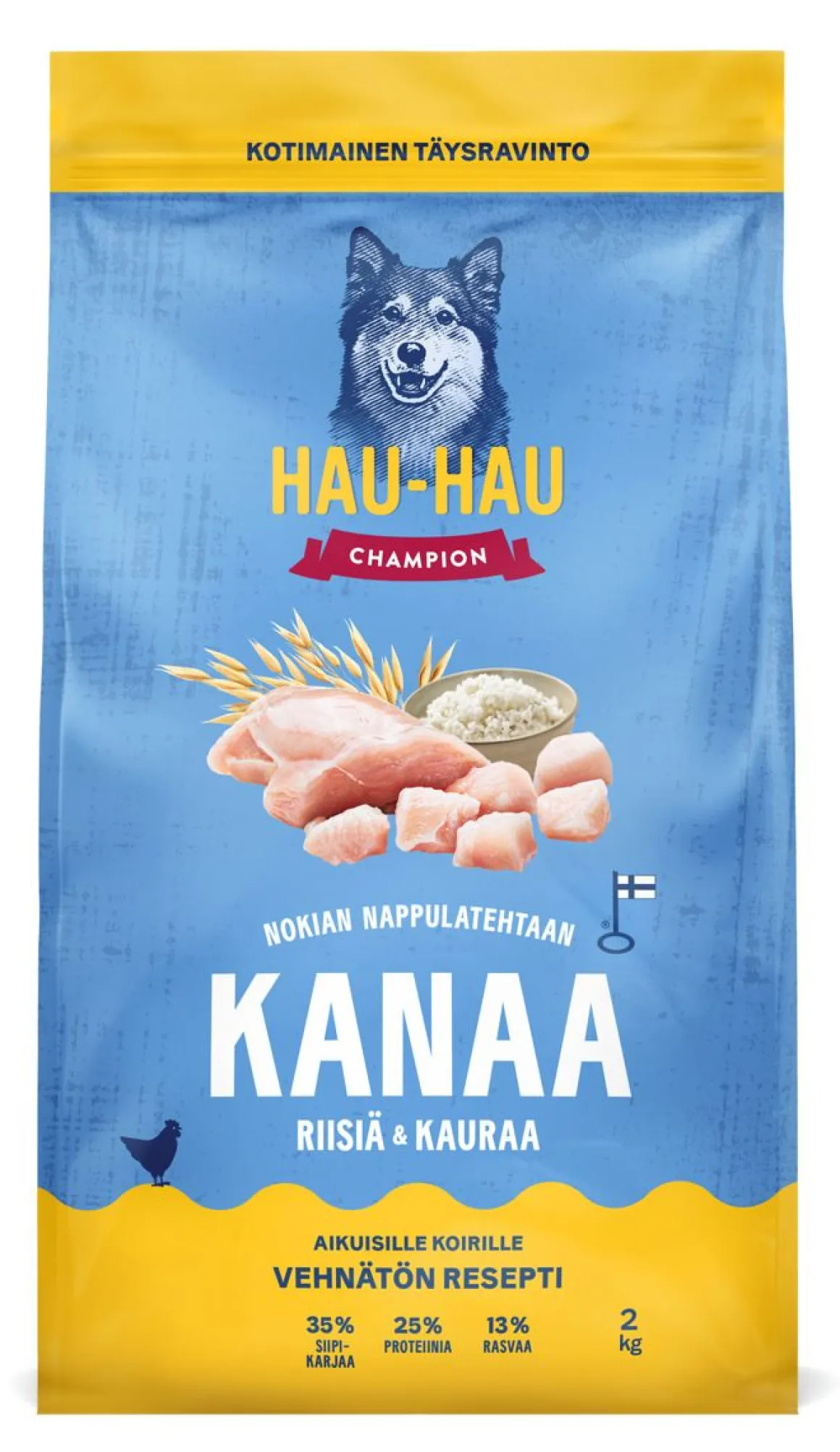 HHC TÄYSRAVINTO ADULT KANA-RIISI-KAURA 2 KG