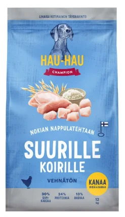 HHC TÄYSRAVINTO ADULT SUURET RODUT KANA-RIISI-KAURA VEHNÄTÖN 12 KG