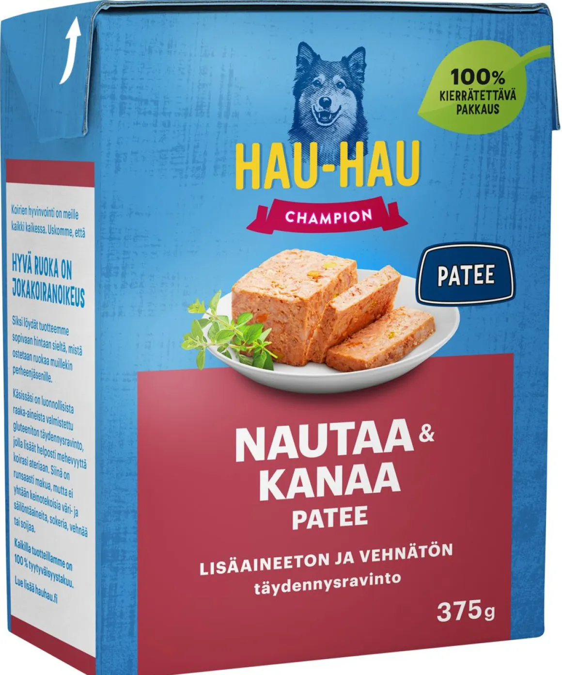 HHC PREMIUM KANA-NAUDANLIHA PATE RIISILLÄ TETRA 375 G