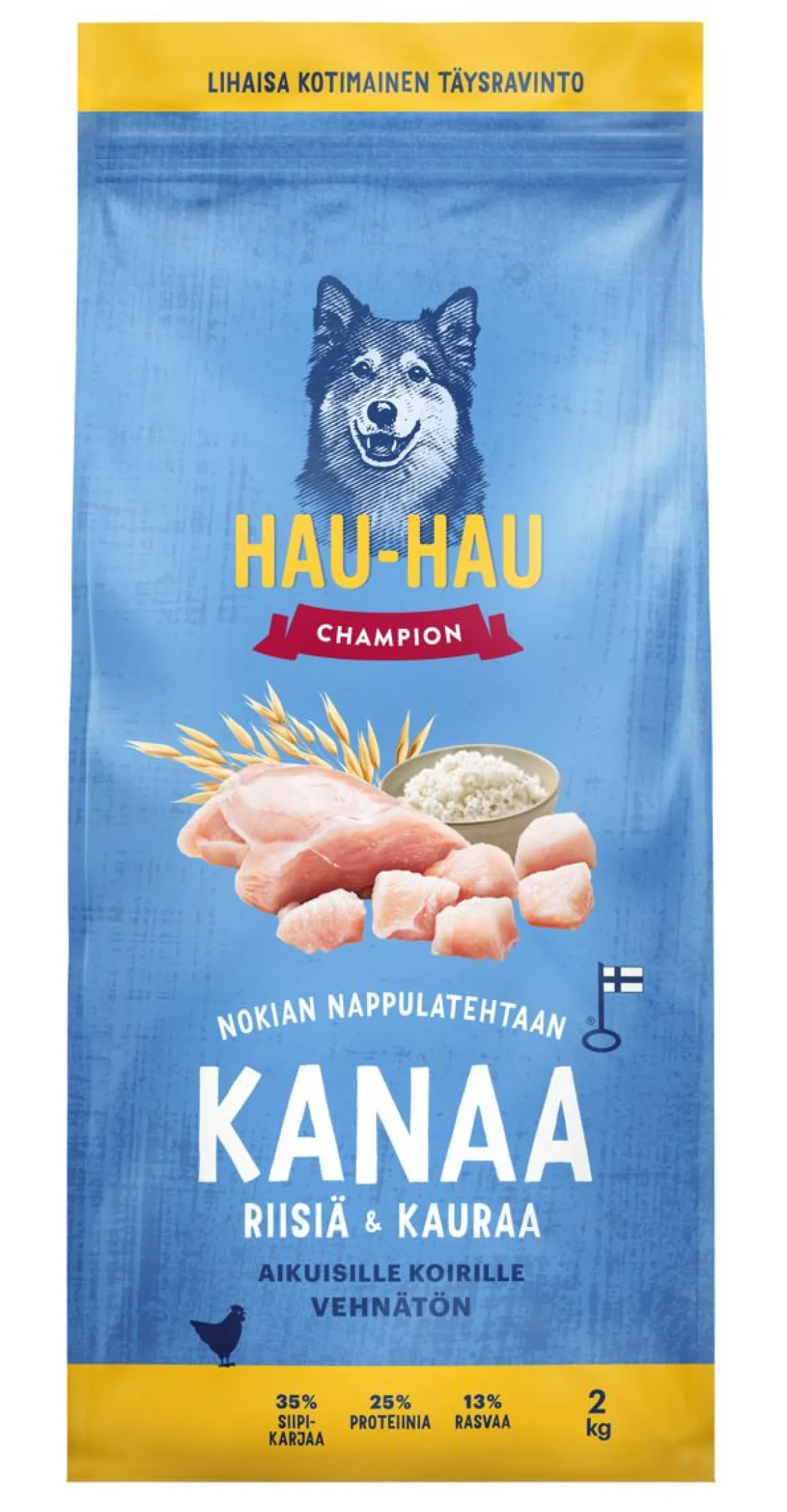 HHC TÄYSRAVINTO ADULT KANA-RIISI-KAURA VEHNÄTÖN 2 KG