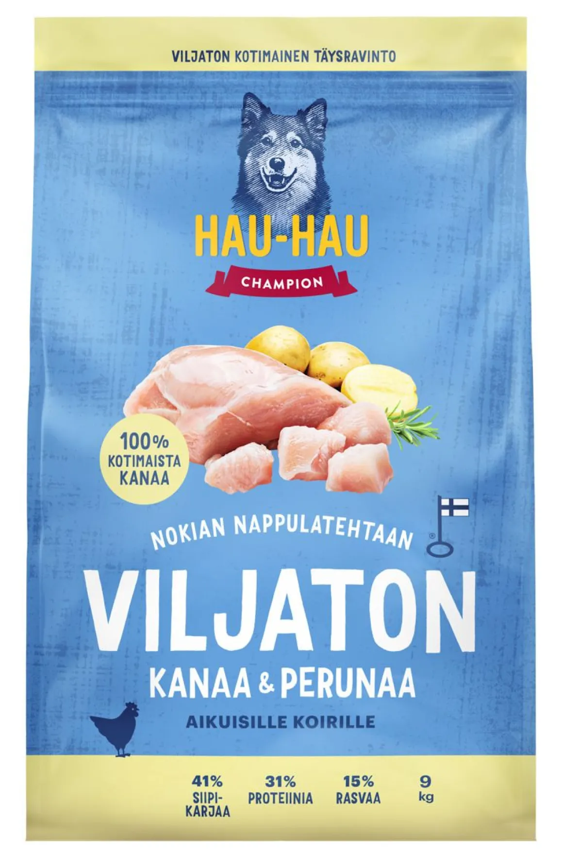 HHC VILJATON KOIRAN TÄYSRAVINTO KANA-PERUNA 9 KG