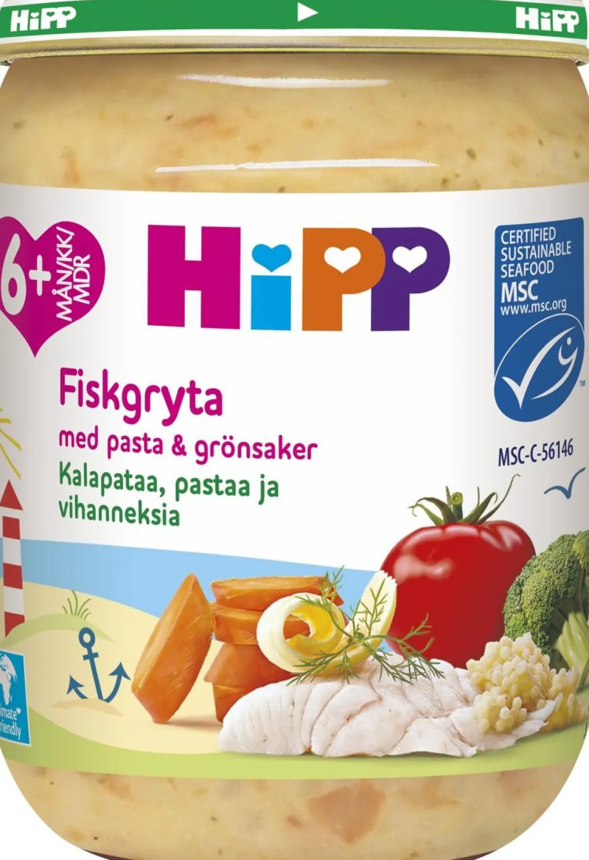 HIPP KALAPATAA PASTA 6KK 190 G