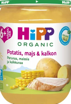 HIPP PERUNAA, MAISSIA JA KALKKUNAA 6KK LUOMU 190 G