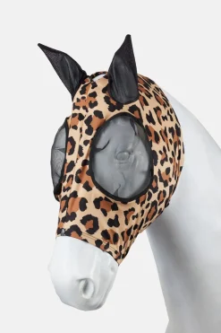 HORZE JOUSTAVA KÄRPÄSMASKI VETOKETJULLA FULL LEOPARDIKUVIO