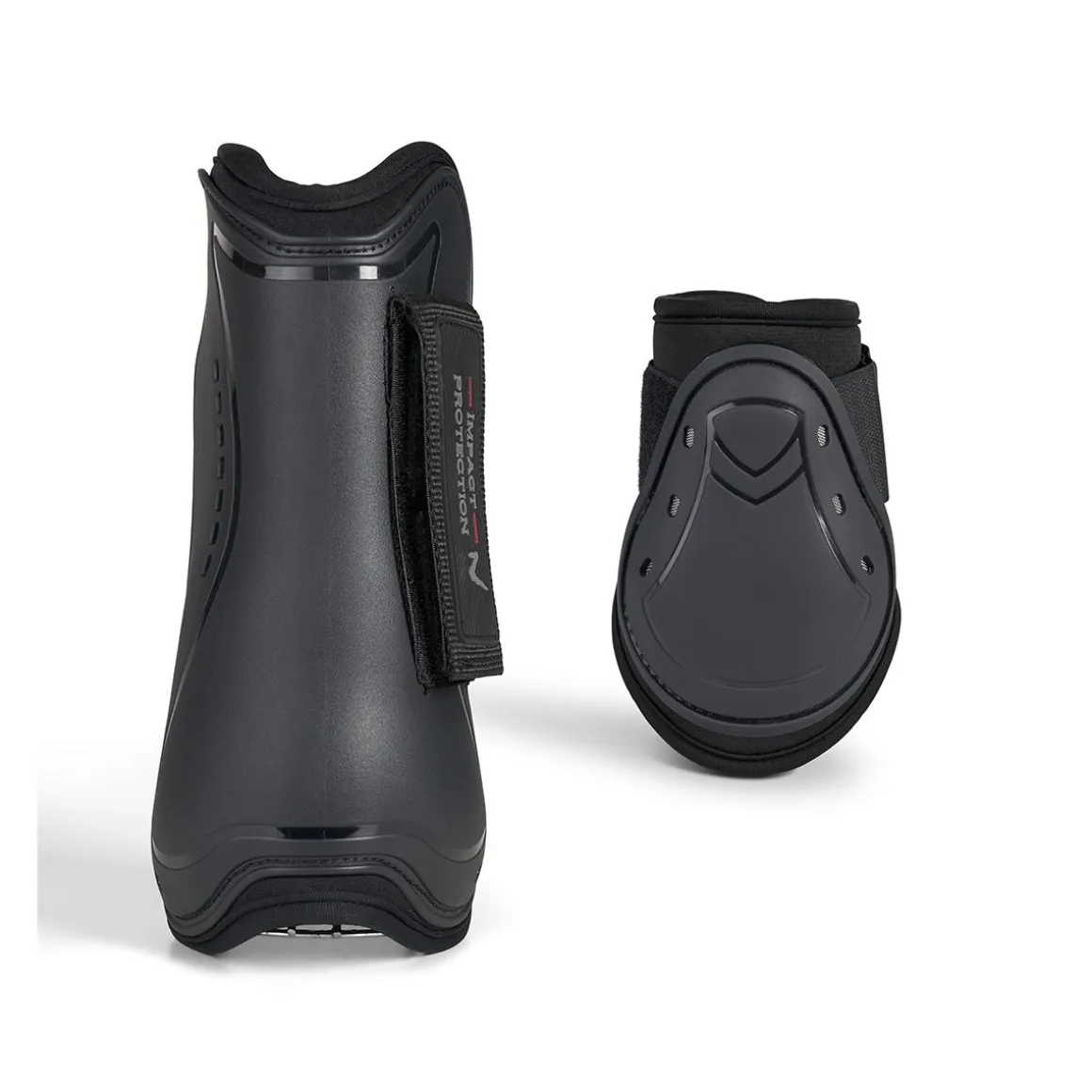HORZE ARMOUR AIRFLOW JÄNNE- JA TAKASUOJASETTI FULL MUSTA